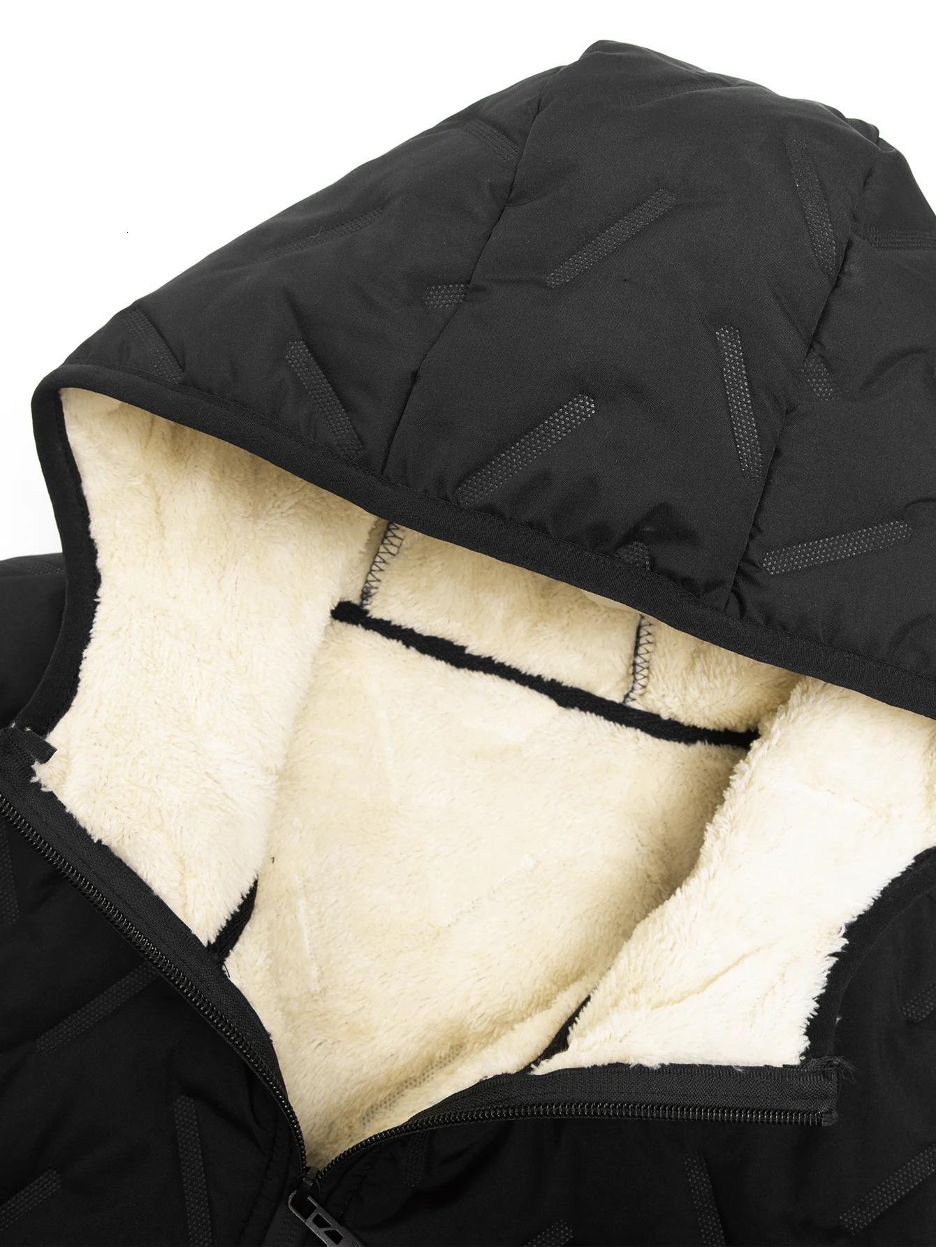 Mens winter fleece sleeveless hoodie vest Waterproof mens vest jacket with stand collar Thickened warm coat 251024