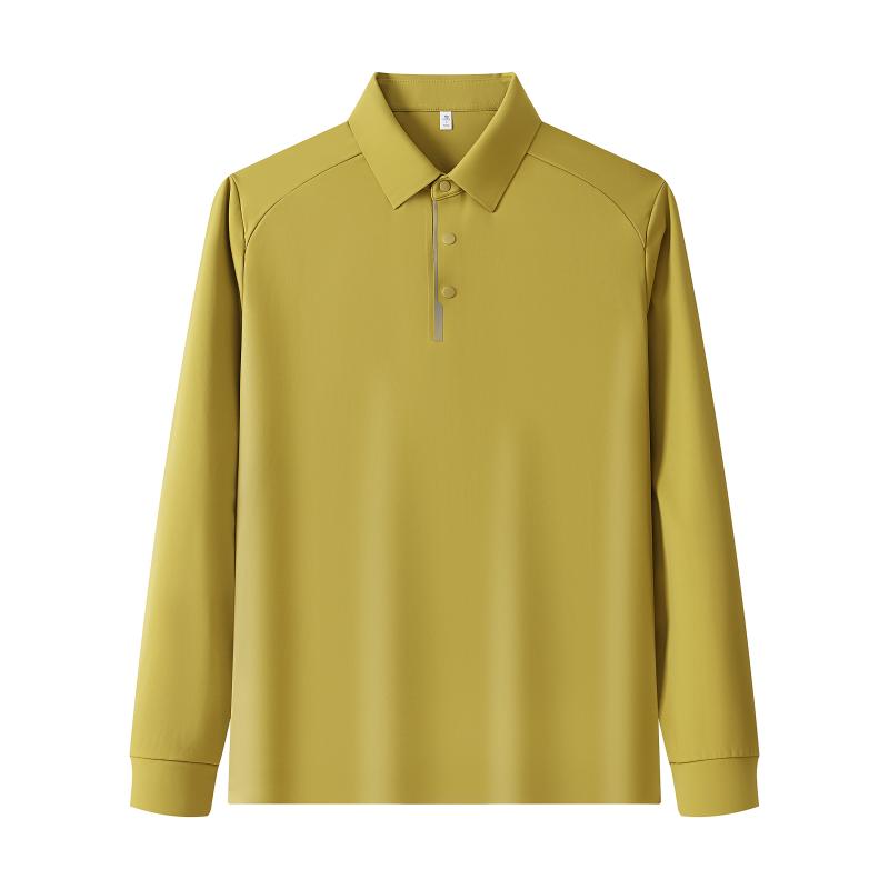 7A Antibacterial UV Protection Seamless Anti-Wrinkle Collared Long-Sleeve Polo Shirt Unisex Style 7 Colors JX-N1006