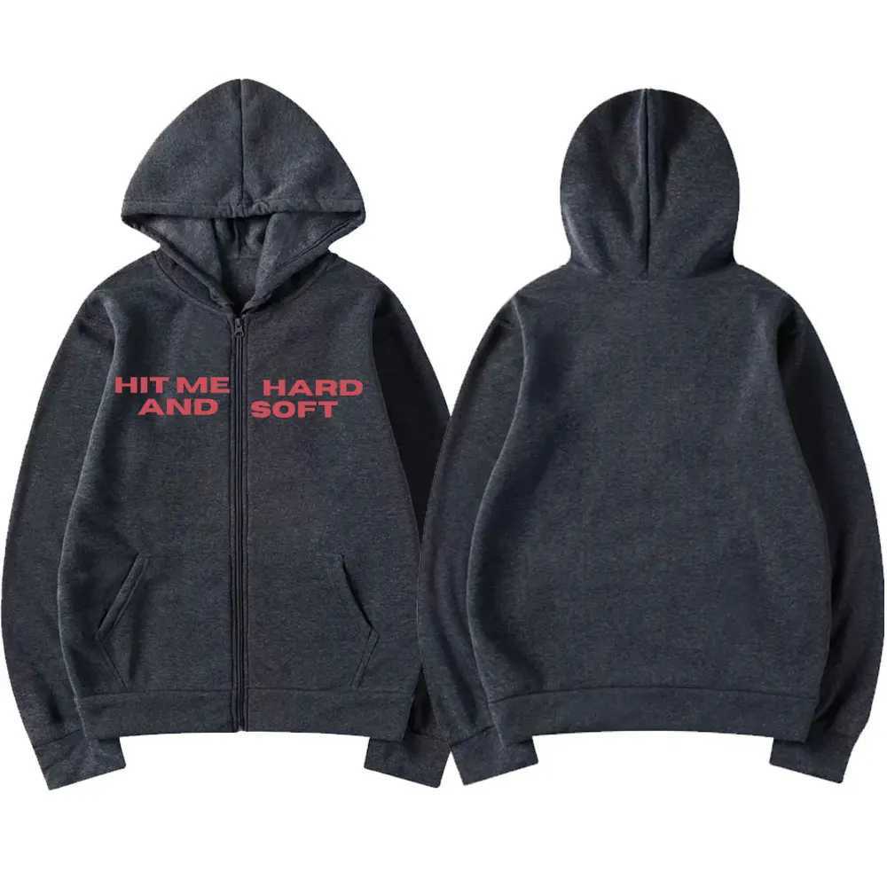 Hit Me Hard and Soft 2025 Tour Zipper Hoodies Fans Gift Men Women Clothing Pullovers Fashion Hip Hop Zip Up Sweatshirts Jackets W251027