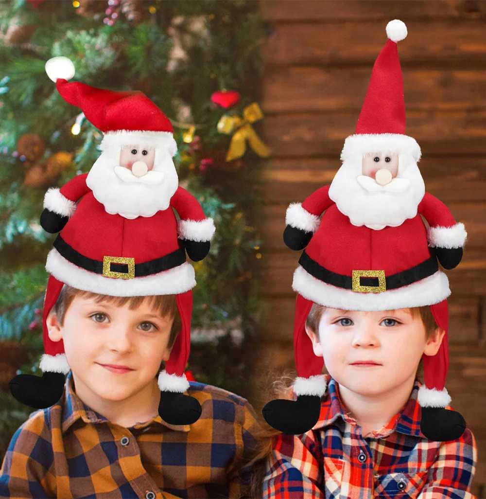 Christmas Hat Cute Santa Claus Hat Long Hat Style Adult Child Soft Santa Cap Christmas Decoration Party SuppliesW251027