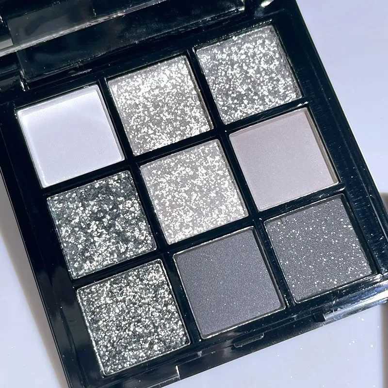 9 Colors Diamond Black Purple Glitter Eyeshadow Palette Shimmer Pearlescent Matte Smokey Style Stage Party Performance MakeupXJ251027