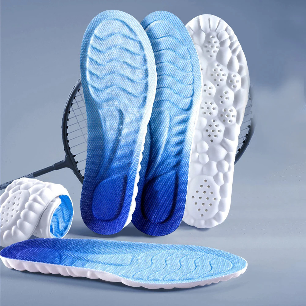 4D Latex Sport Insoles Soft High Elasticity Shoe Pads Ortic Breathable Deodorant Shock Absorption Cushion Arch Support Insole251020