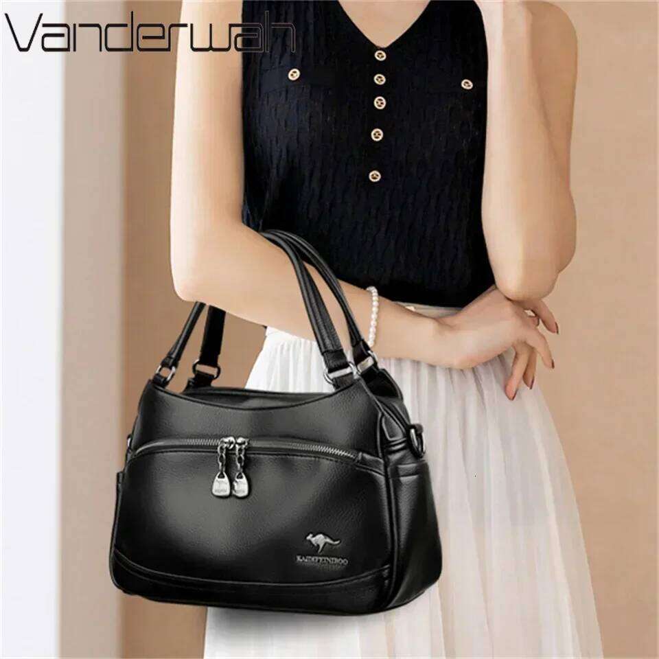 Fashion Soft Leather Handbag For Women Branded Shoulder Bags Crossbody Bag New Ladies Designer Purse Bolsos Mujeres