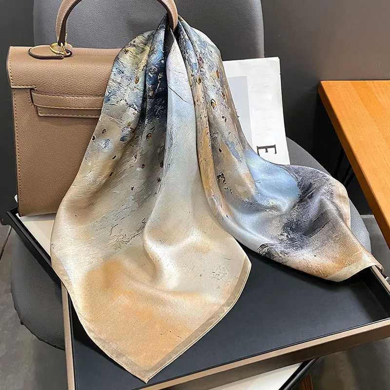 Silk Scarf Wen Mberry Luxury High Quality Square Fashion Print Hair Neckerchi Lady Shawl Wraps Hijab Bandana ScarvesW251027
