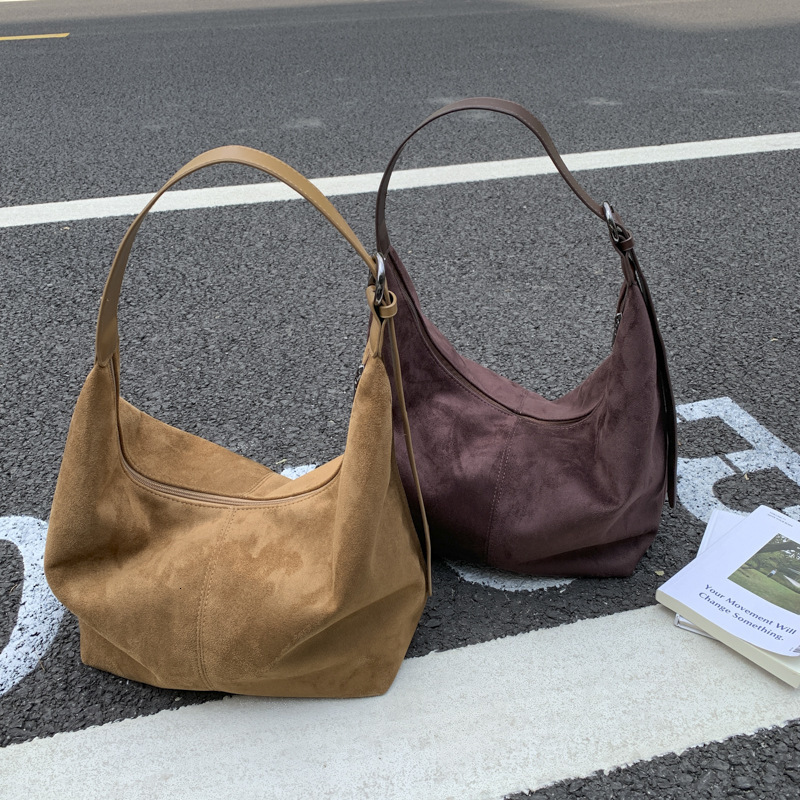 Free shipping designer bag Niche Design Dumpling Bag Autumn Winter Suede Commuter Single Shoulder Crossbody Tote Bag