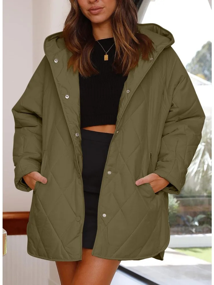 Comemore Oversized Warm Down Coats Parkas Womens Casual Lightweight Fleece Jackets Autumn Winter Hooded Padded Jacket Cardigan 251027