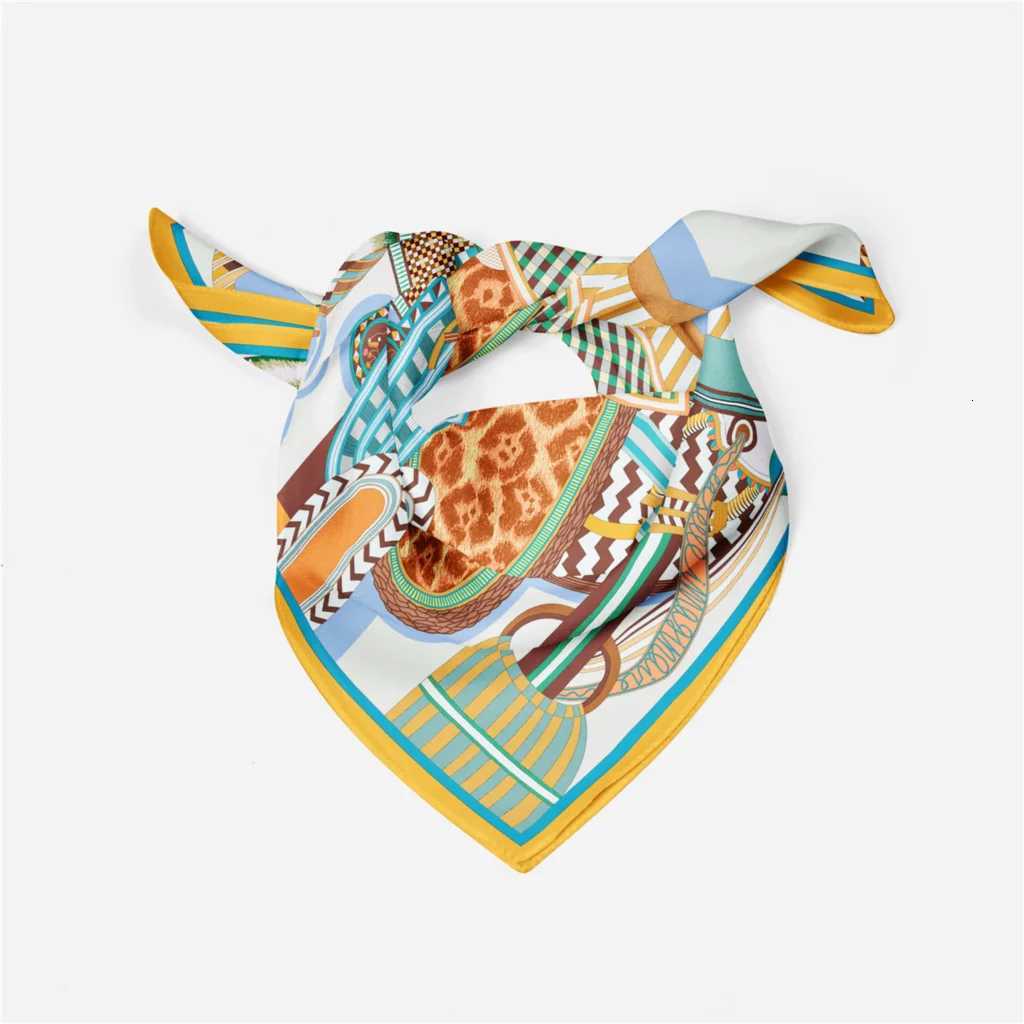 53cm Design Gorgeous Sadd Brand Square Scarf Wan New Silk Scarf Wen Bandana Luxury band Hijab Foard NeckerchiW251027