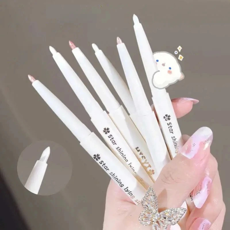 Matte Pearl Lying Silkworm Pen Fine Flash Brightening Shadow Pen Outline Pen Eyelid Pen Lasting waterproof Korean makeup 251027