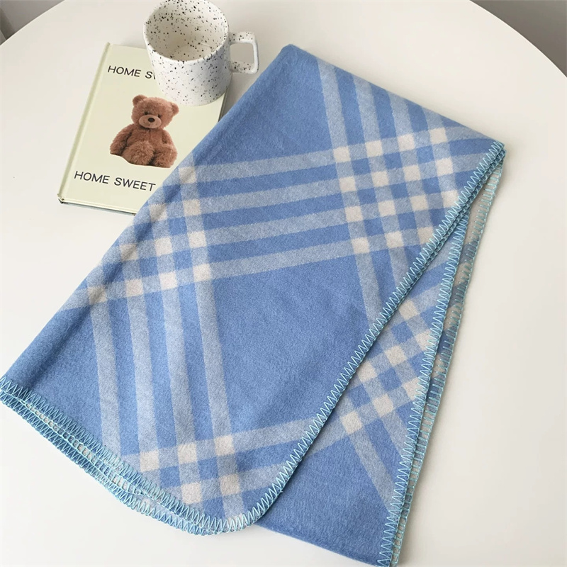 Free shipping Designer Scarves Fashionable versatile light luxury scarf checkered winter scarf with doublesided dual color shawl lines black