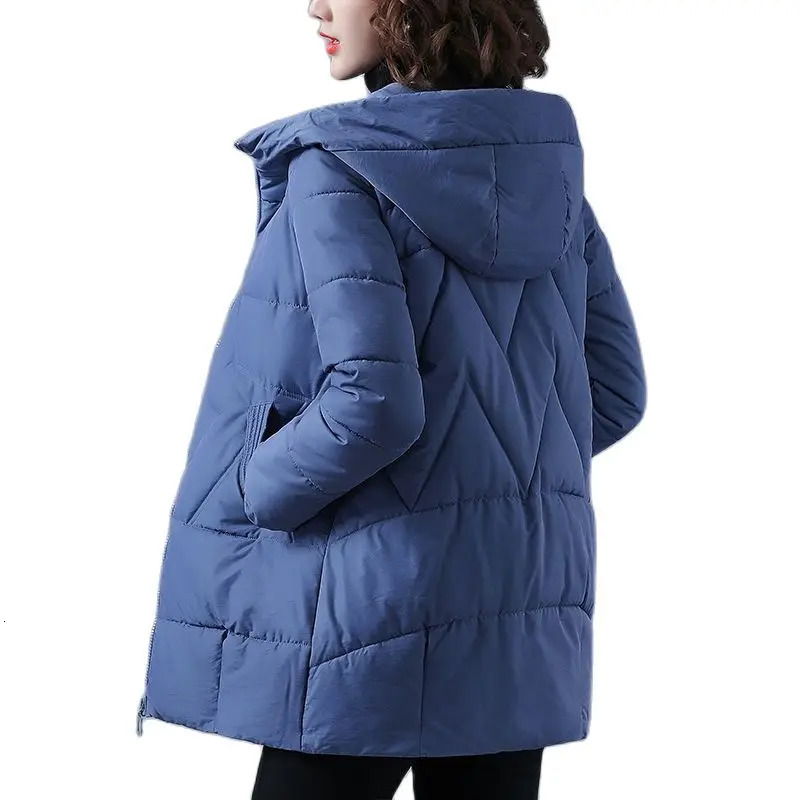 Winter Women Jacket Warm Parkas Female Thicken Coat Cotton Padded Long Hooded Outwear Casual Loose Snow Parka Jackets 251027
