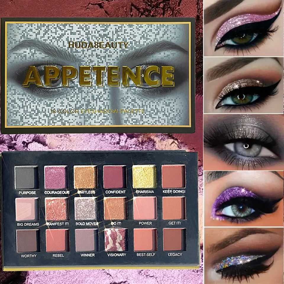 18Color Eyeshadow Palette Matte Glitter High Pigment LongLasting SmudgeProof Perfect for Daily Party makeupXJ251027