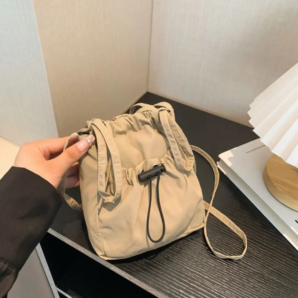 Large Capacity Women Shoulder Bag Simple Versatile Reusable Tote Bags Cell Phone Purse Pouch Drawstring Crossbody Bag 251027