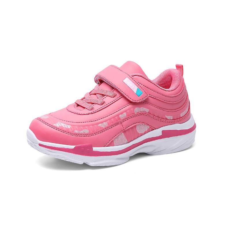 Design Girls Shoes for Girl Kids Running Sports Sneakers Leather Pink Children Shoes Kidsnest Trainers US9C-US5Y K1225