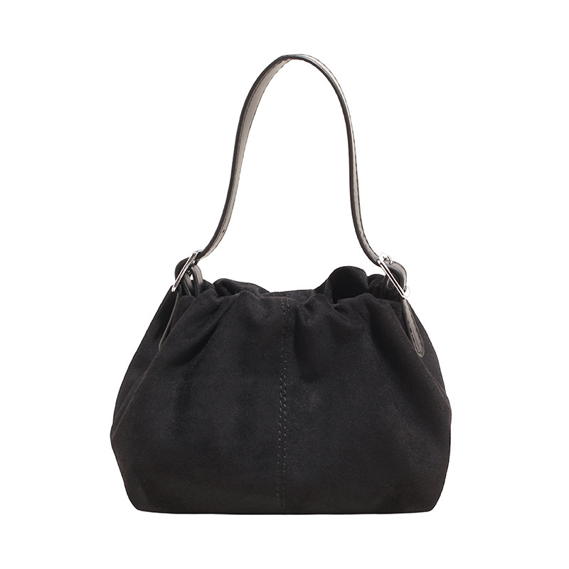 Free shipping designer bag Pleated Cloud Bag New Matte Dumpling Bag Suede Single Shoulder Handbag Crossbody Bag