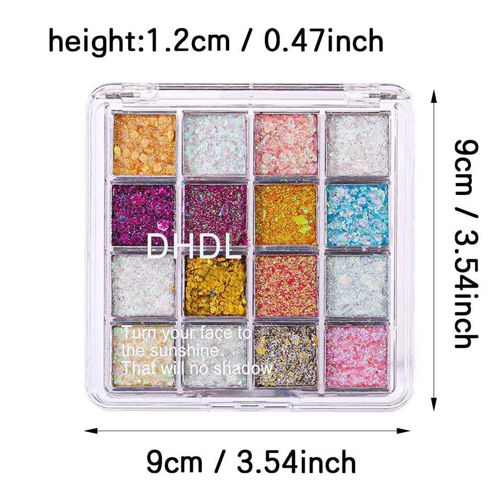 16Color Mermaid Gel Body Glitter Set Face Glitter Makeup Glitter Gel Vibrant Eyeshadow Sequin for BarBeachParty Looks DecorsXJ251027