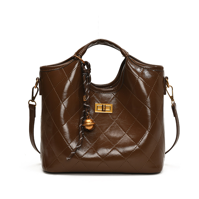 Free shipping designer bag High-end Quilted Bucket Bag for Women New Versatile Fashion Commuter Handbag Crossbody Tote Bag