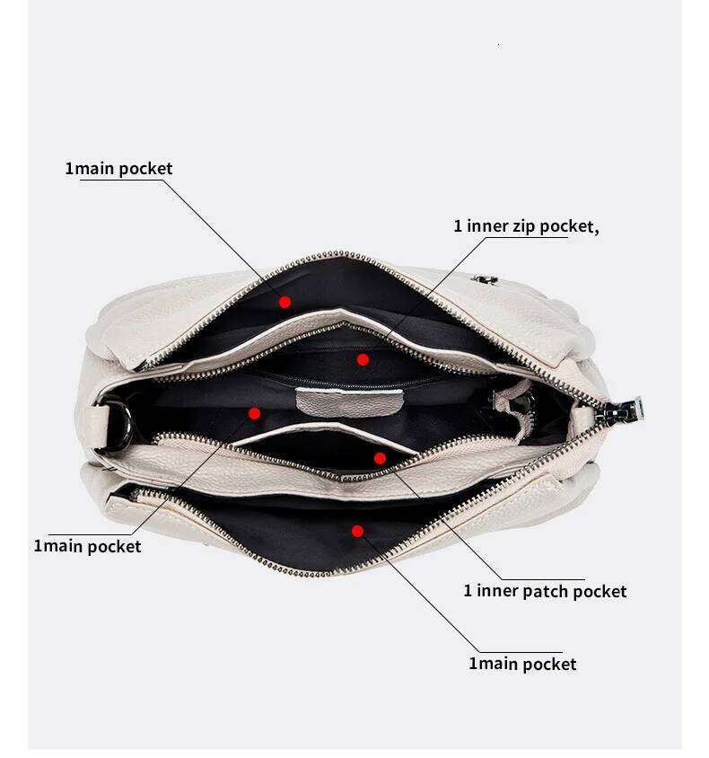 High Quality Real Handbag Ladies' Genuine Leather Shoulder Women's Casual Messenger Bags Versatile Crossbody Bag