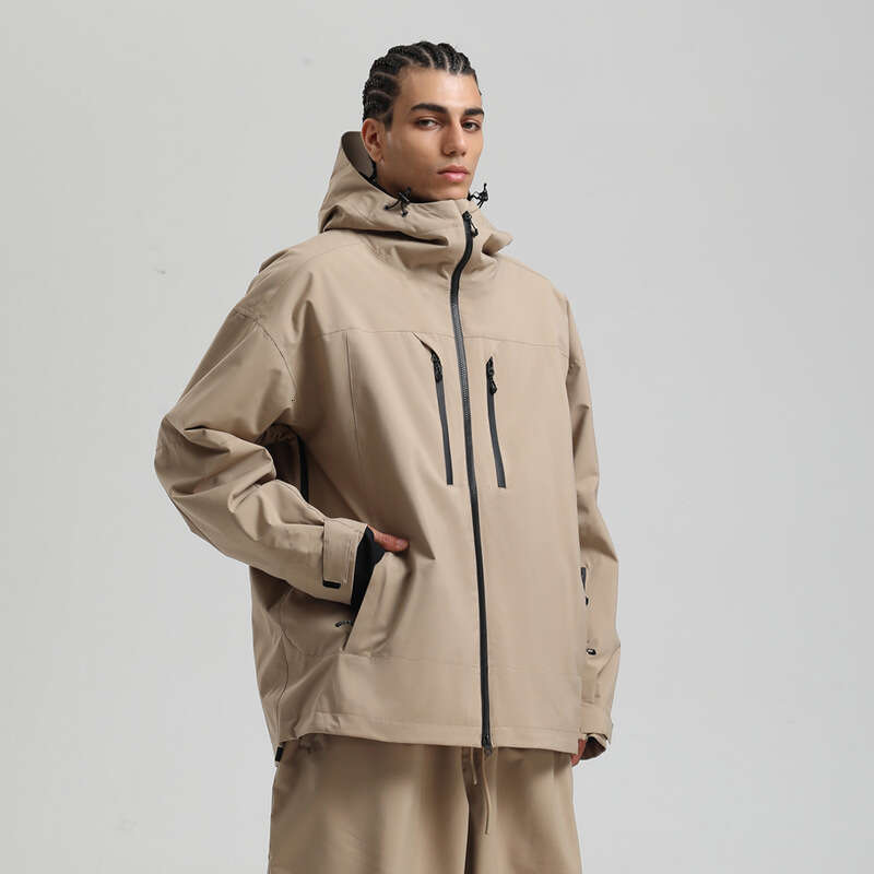 New Men Jacket Snowboard Windproof Waterproof Breathable Loose Zipper American Professional Ski Suit Ladies