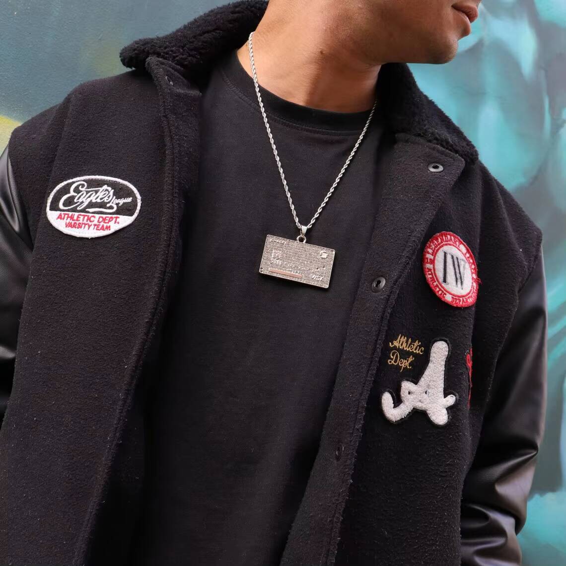 Credit Card Pendant 925 Sterling Silver VVS Moissanite Hip Hop Jewelry Custom Moissanite Pendant