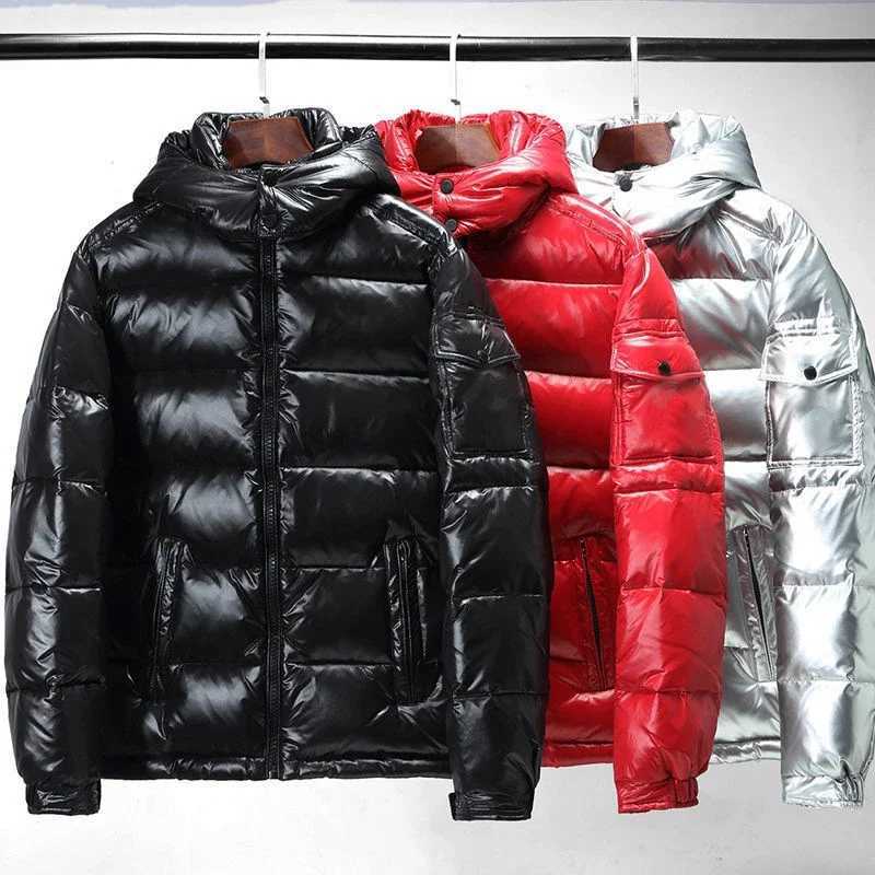 High Quty New Hooded Down Men Trend Solid Color Short Winter Hooded Jackets Coat Windproof Thickened Warm Long Slve Parkas C251027