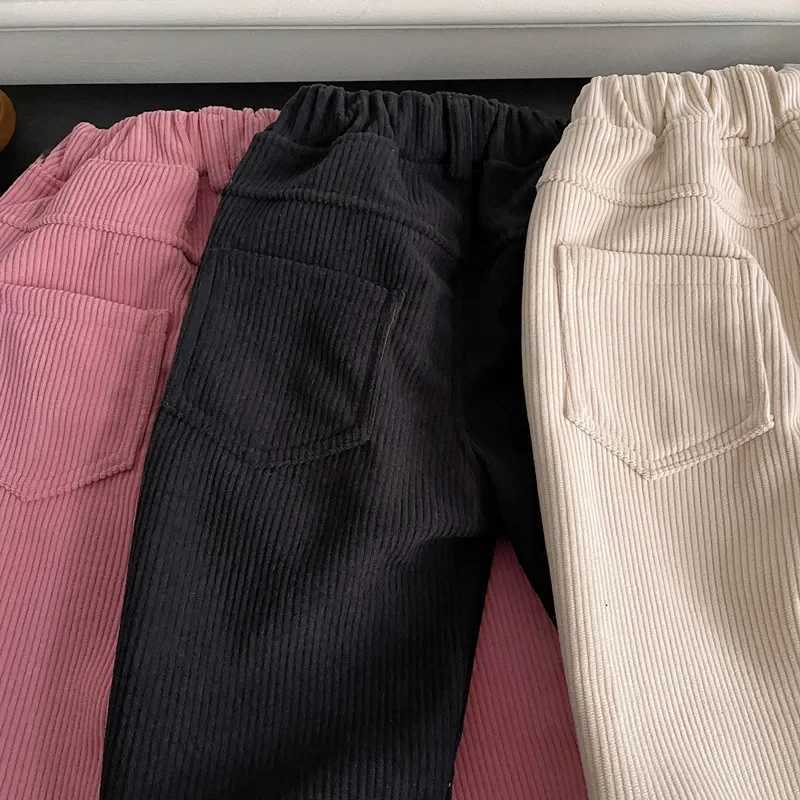 Kids Warm Pants Boy Girls Autumn Winter Corduroy Thick Outer Wear Sports Trousers 19Y Children Clothes Casual High Waist PantsT251027