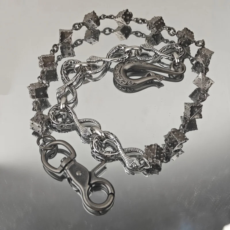 Summer Day Model Snake Body Dice Retro Punk Pants Chain Fashionable Men And Women Ones Waist luxurious Accessories 251024