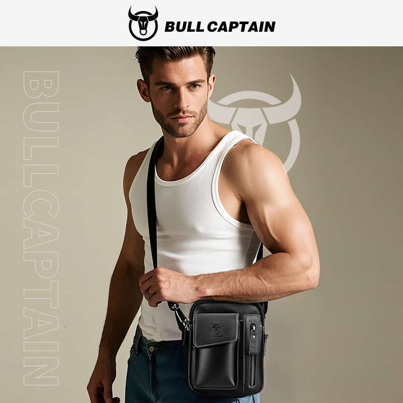 Captain Cow Goods Top Layer Cowhide Crossbody For Men Soft Genuine Leather Vertical Meg Phone Men S Single Shoulder Bag High Quality