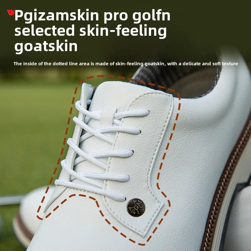 PGM Mens Golf Shoes with Anti Slip Studs High Elasticity Cushioning and Waterproof Block Sneakers XZ393 251023