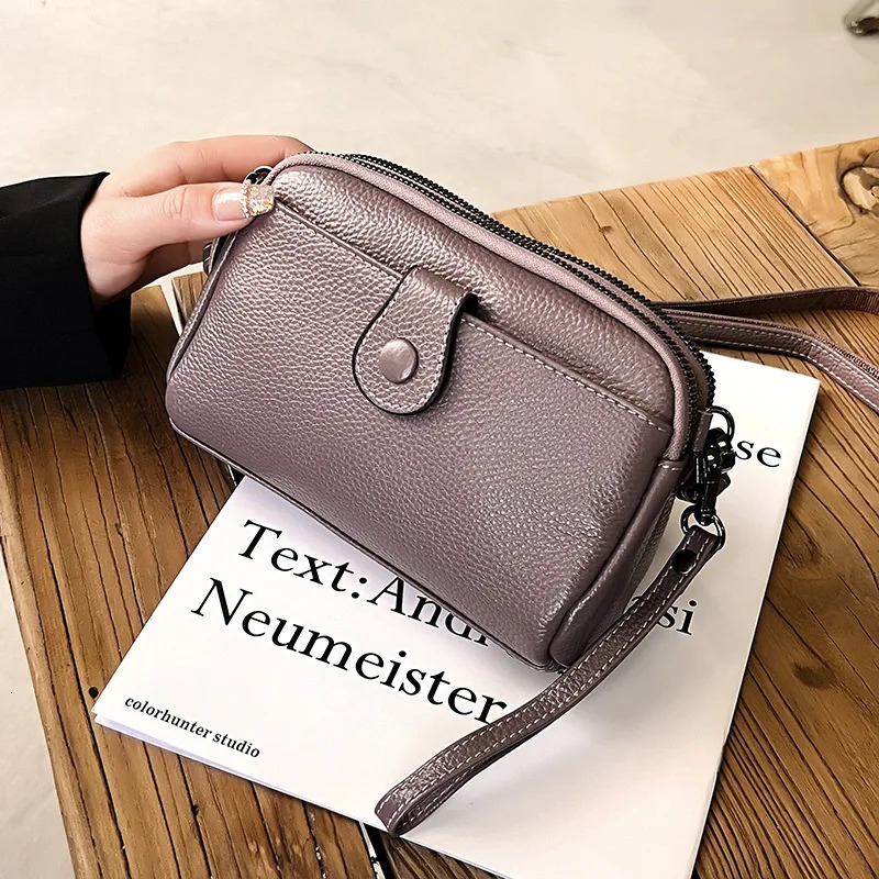 Women Genuine Leather Shoulder Bag Casual Female Small Crossbody Bags For Women Bag Cell Phone Bag Day Clutches 251027