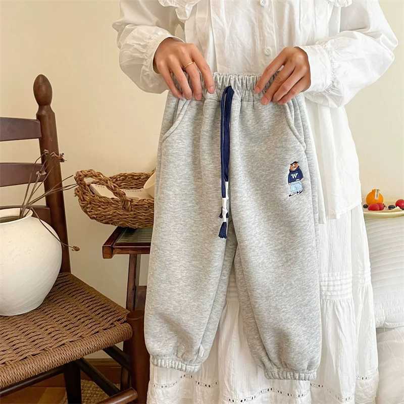 Boys Thickened Trousers Girls Padded Sweatpants Winter Childrens Warm Cotton Pants Autumn Fashion Cartoon Bottoms Kids ClothesT251027