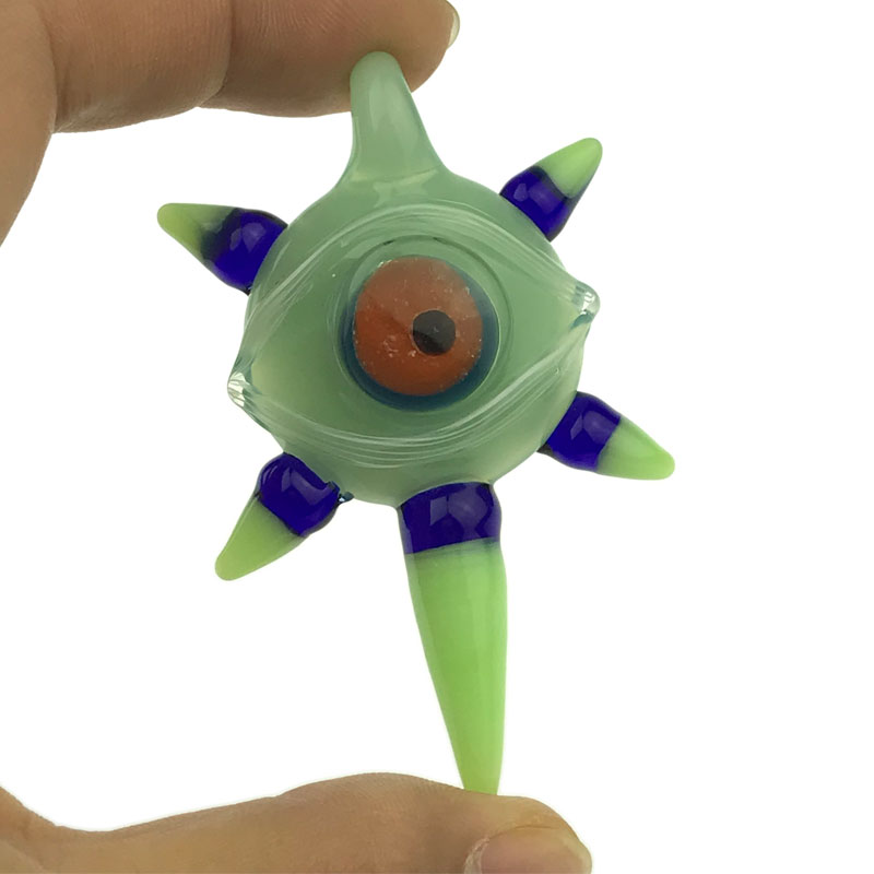 Goodsstore 2.75 Inch Glass Smoking Carb Cap Smoking Tool Colorful Eye Necklace Pendant Funny Lucky Glass Tool Water Pipes
