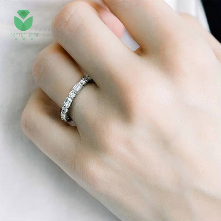 Luxury IGI Certified 18k White Gold AU750PT950 HPHT Lab Grown Diamond Wedding Ring Women China Customized Fine Jewelry Ring