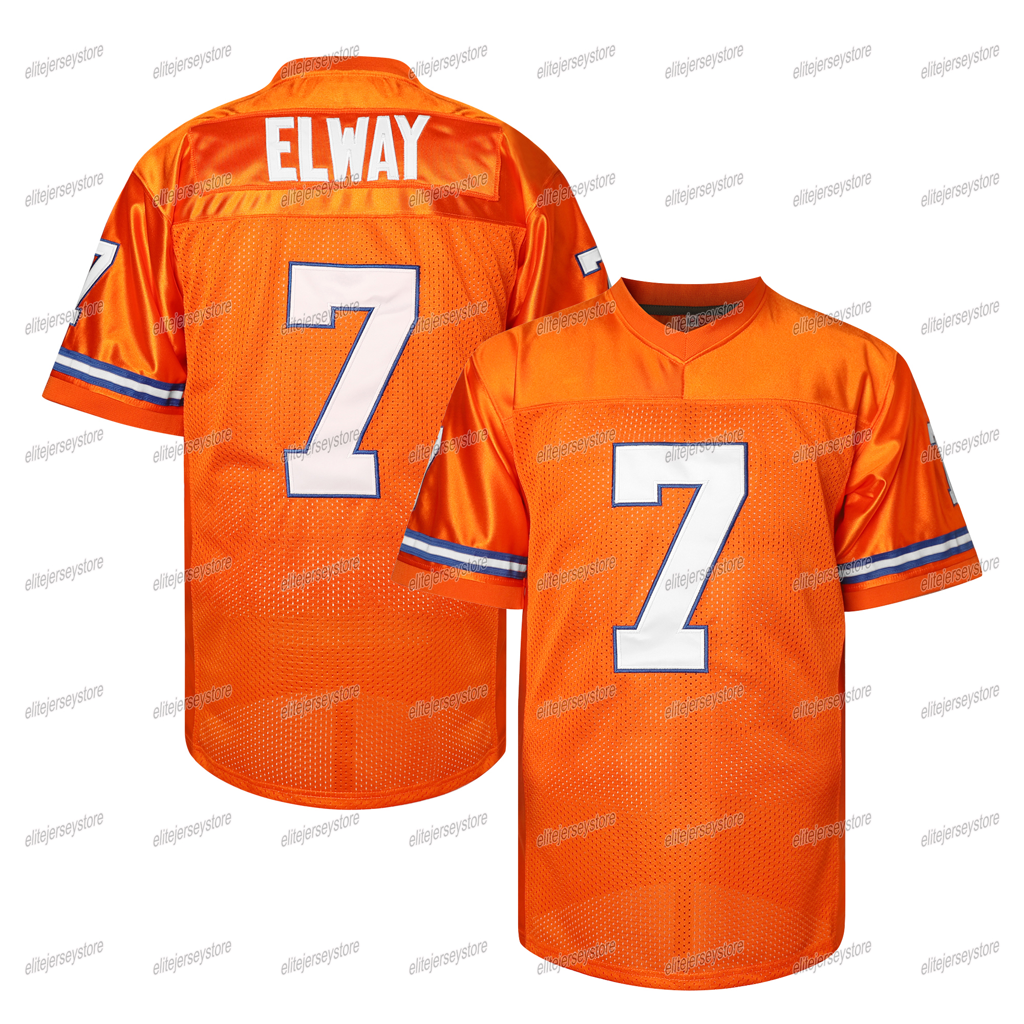In stock 7 John Elway 10 Bo Nix Football Jersey 100% Stitched Fast Shipping Embroidered Letter Number Design Polyester Men's Retro Classic Sports