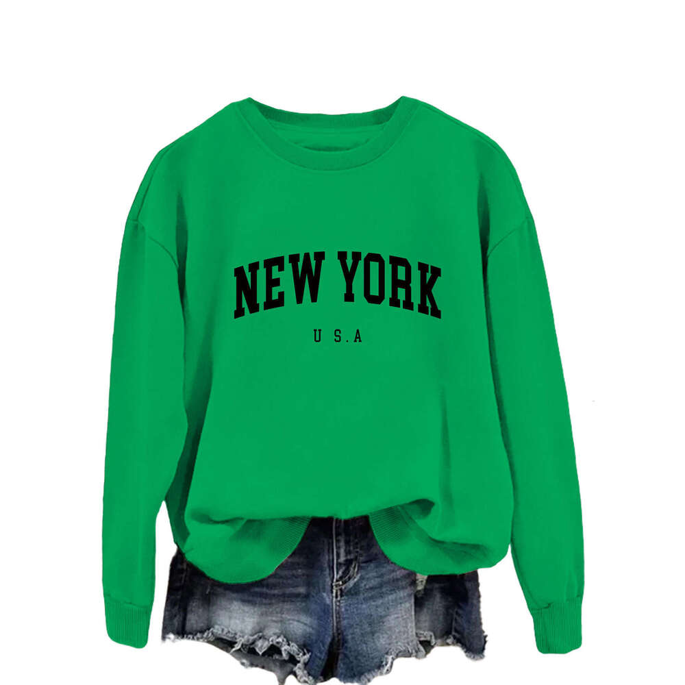 Letter Print Pullover Sweatshirt, Casual Long Sleeve Crew Neck Sweatshirt For Fall & Winter, Women's Clothing hoodies women