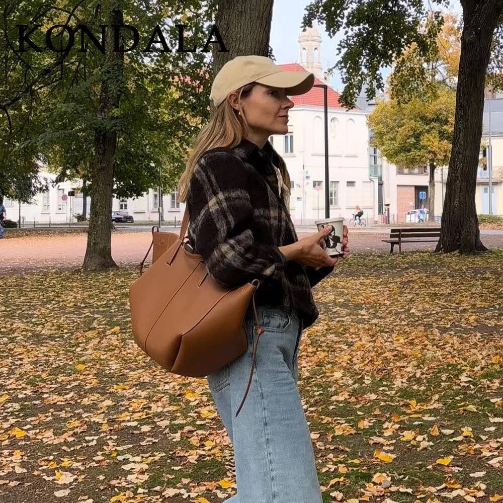 winter jacket women KONDALA Fall Winter Plaid Women Jackets Fashion Elegant Streetwear Turndown Collar Single Breasted Ladies Coats