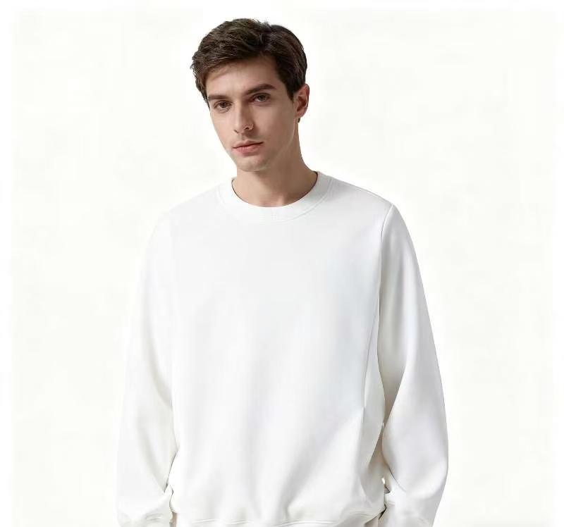 Men's High-End Crew Neck Sweatshirt, Trendy Loose Long-Sleeve Inner Wear for Spring and Autumn