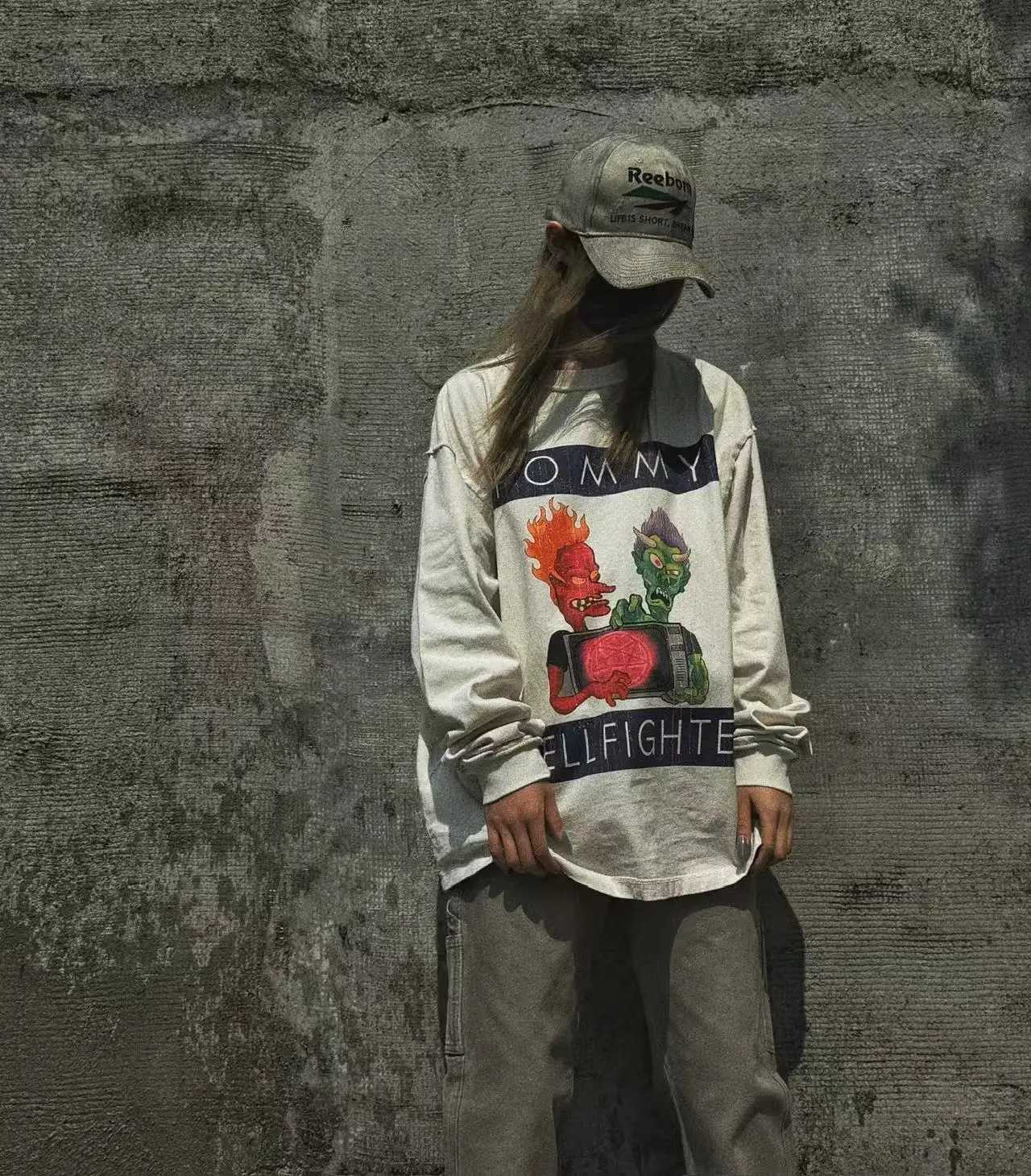 Trendy Cotton New Style Vintage Devil Fivepointed Star Print Mens Long Sleeves Round Collar Sweatshirt High Quality Oversize W251027