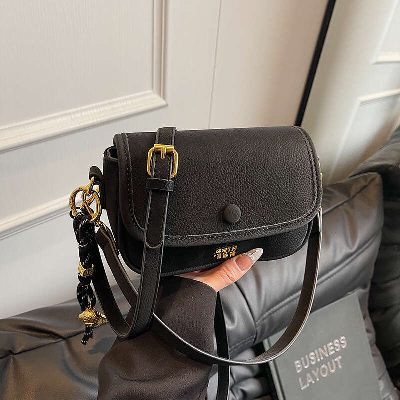 Super Popular Lychee Pattern Designer Bag - 2025 New Trendy Women's Small Square Handbag, Versatile Fashionable for Shoulder & Crossbody with Hig