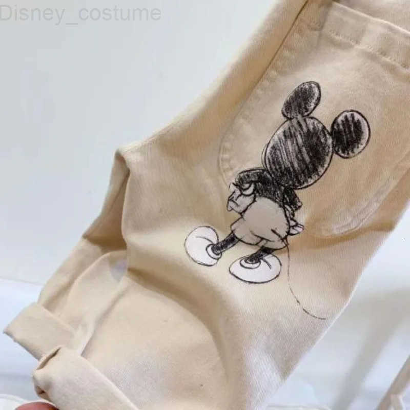 Disney Spring Autumn Baby Boys Straight Pants New Kids Cartoon Mickey Mouse Embroidery Denim Pants Children Casual Trousers K2924 H251027