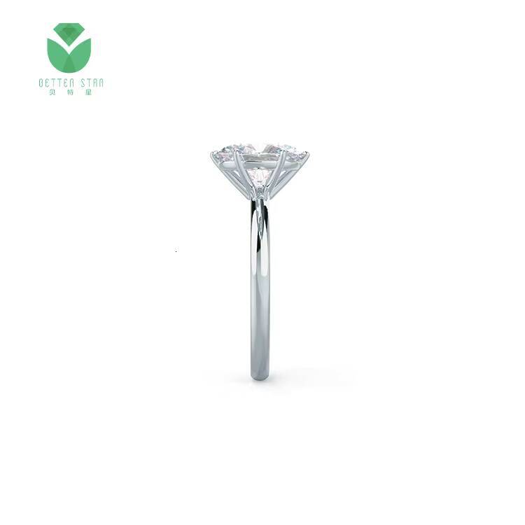 Luxury 14k 18k White Gold HPHT Lab Grown Diamond Ring CVD Lab Diamonds Engagement Ring Fine Jewelry Women Diamond Ring Factory