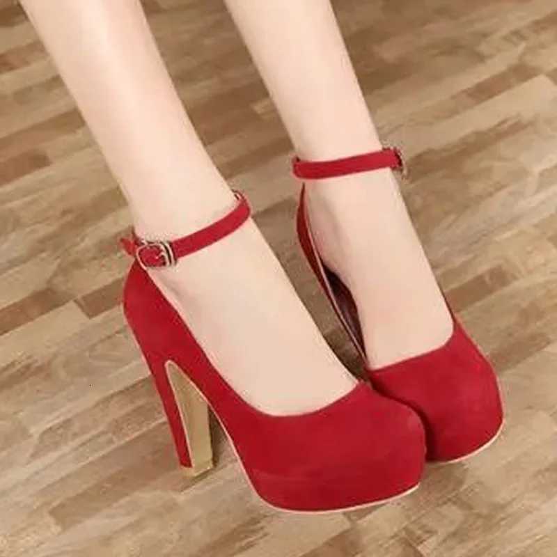 Trendy High Heel Single Shoes 2024 Autumn New Collecti Simple and Sexy Buckle Solid Color Temperament High Heel Womens ShoesXJ251027