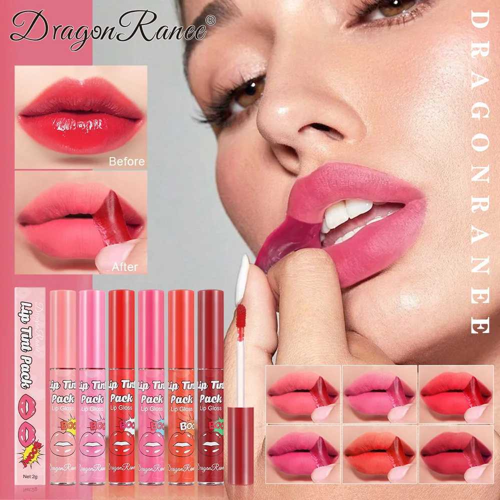 Peel Off Rose Red Lip gloss Lip Outline Contour Tattoo Lip Stain Waterproof Transfer Resistant Tear Off Peel Off Lipstick Makeup W251027