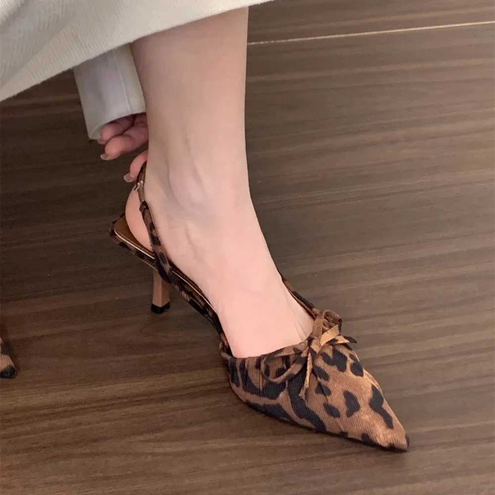 Summer New Fi After The Ring Belt Sexy Banquet Bow Womens Shoes Pointy Comfortable Solid Color Elegant High Heel SandalsXJ251027