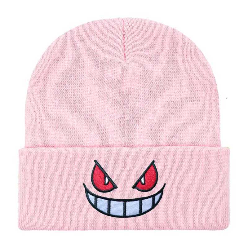 1pc Embroidered Knitted Hat Popular American Anime Cartoon Embroidered Knitted AutumnWinter Warm Hat Urine Knitted HatW251027
