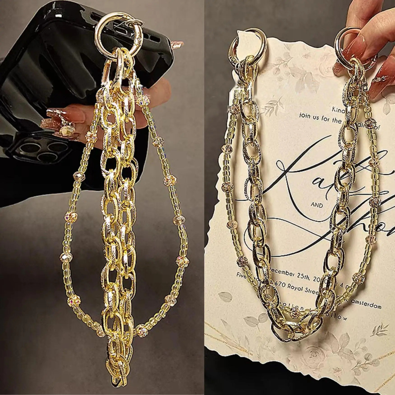 Short Handbag Strap Replacement Handles Bag Hardware Purse Handbag Handles Bag Decorations Bag Charms Punk Style Keychains 251023