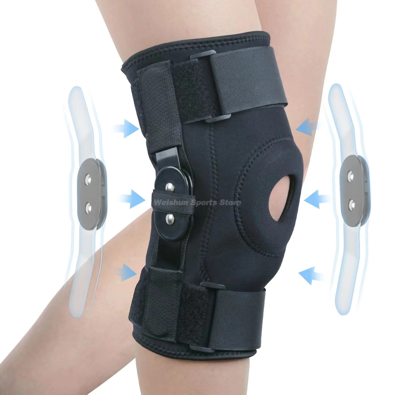 Hinged Knee Brace Orthopedic Meniscus Knee Pad With Side Stabilizers Arthritis Patella Protector Sports Kneepad Joint Pain ACL 251023