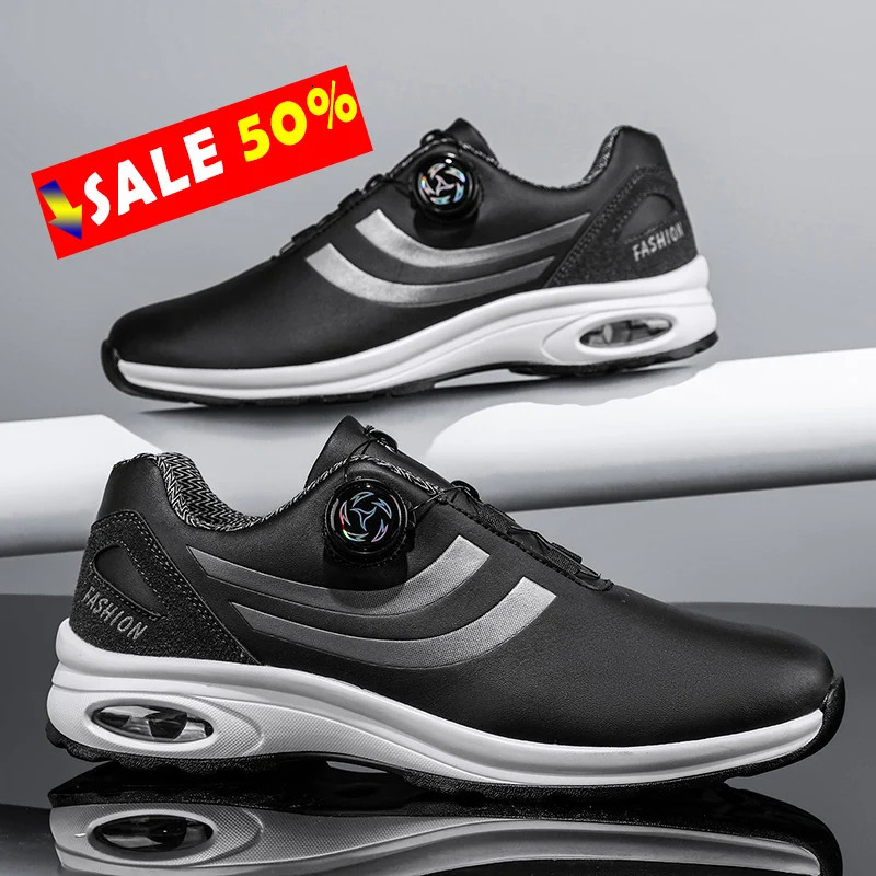 Golf Shoes Air Cushion Men Sports Running Driving Shoes Breathable Lightweight Comfortable Athletic Nonskid Rotating Sneakers 251023