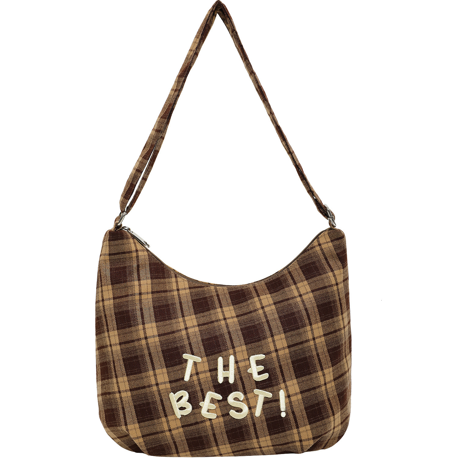 Designer canvas bag, fashionable shoulder bag, large capacity women's retro autumn and winter new style plaid bag, fashionable commuting handbag