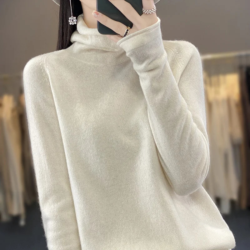 Autumn And Winter Knitted Pullover HighNeck Sweater A Fashionable And Comfortable LongSleeved Womens TopRY266 251027