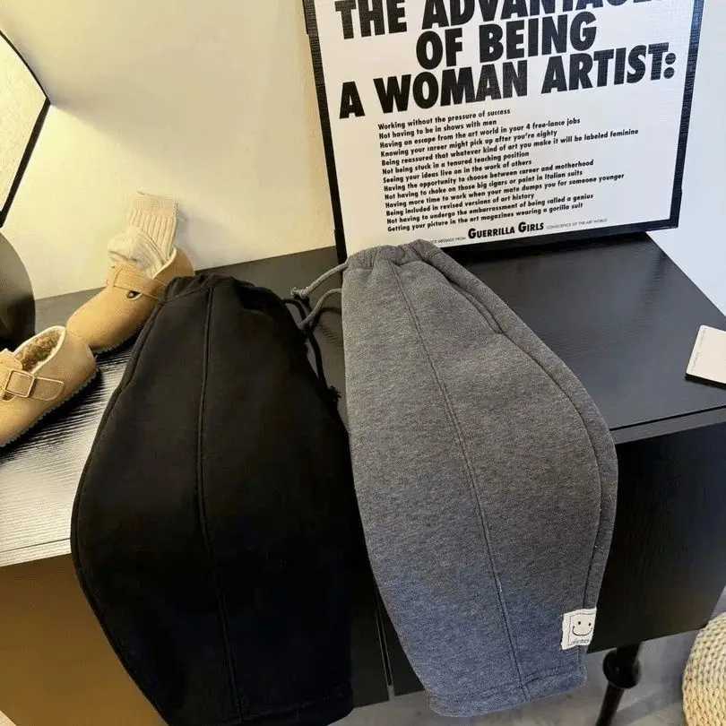 Winter Warm Children Clothes Thickened FleeceLined Pants 27Y Boys Girls Loose Casual Pants Fashionable Solid Color TrousersT251027